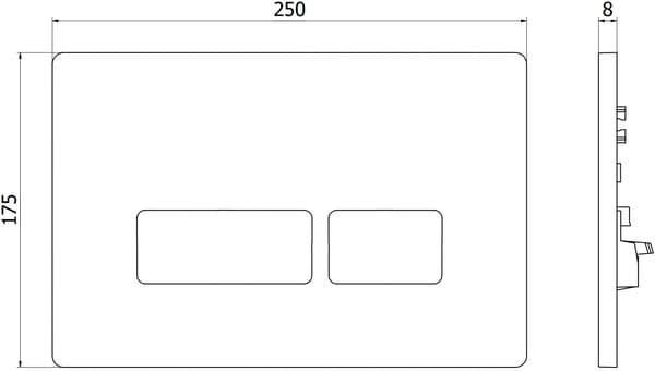 Mexen Tex 07 spolningsknapp, vit - 6107-01