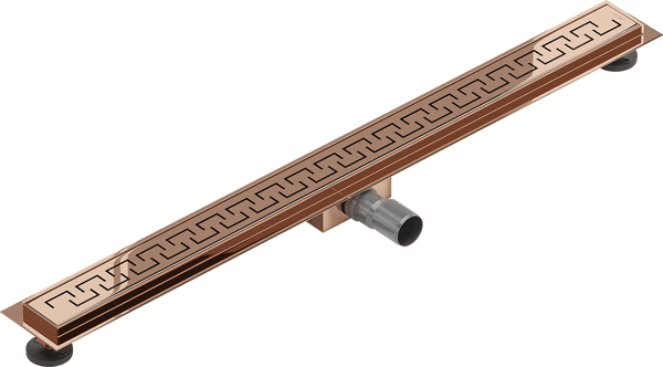 Mexen Flat M15 lineær afløb 80 cm, rosa guld - 1624080-15