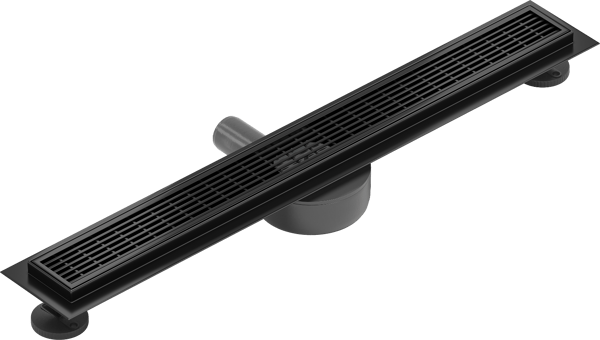Mexen Flat 360° M33 roterende lineær afløbsrende 60 cm, sort - 1733060-40