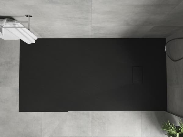 Mexen Hugo rektangulær brusekar SMC 180 x 80 cm, sort - 42708018