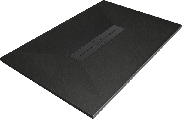 Mexen Toro rektangulær SMC-bruserstøtte 130 x 90 cm, sort, sort afdækning - 43709013-B