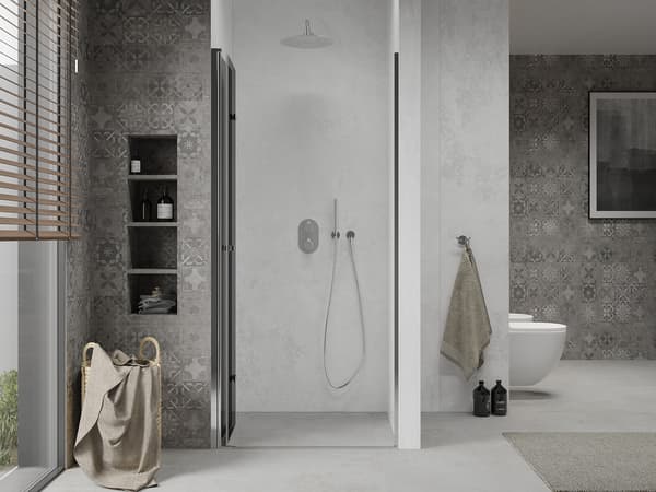 Mexen Lima folded shower doors 90 cm, grafit, chrome - 856-090-000-01-40