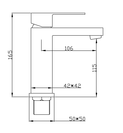 Mexen Cube vaskarmatur, sort - 72900-70
