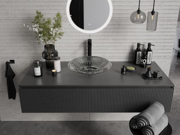 Mexen Heba glas bordplade vask 45 x 45 cm, transparent - 24064500