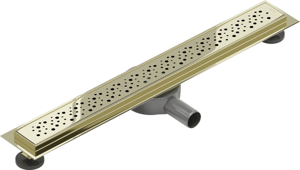 Mexen Flat 360° M12 roterende lineær afløb 70 cm, guld - 1521070-40