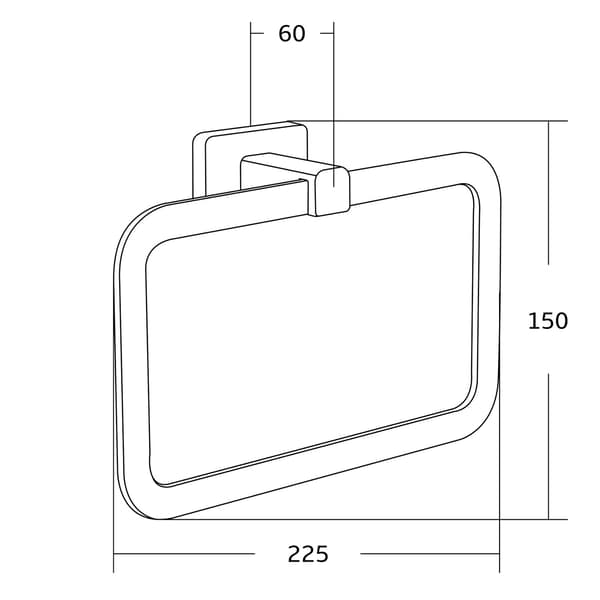 Mexen Asis pyyheteline, kromi - 7017632-00