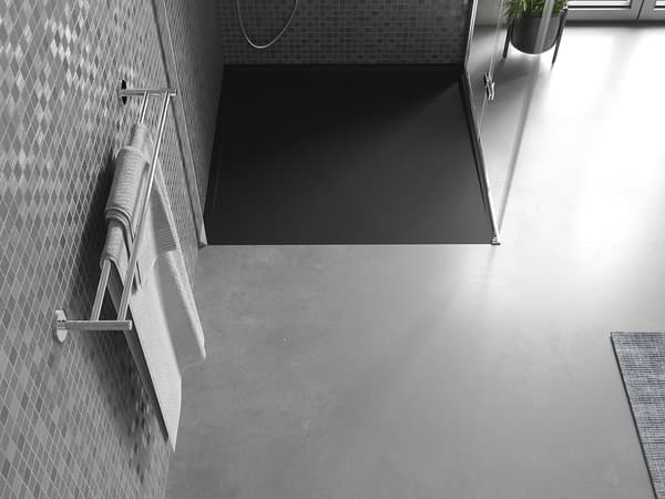 Mexen Amon kvadratisk brusekar SMC 100 x 100 cm, sort - 4F701010