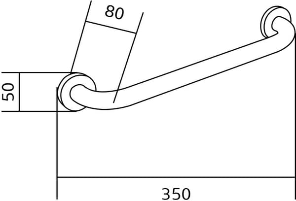 Mexen väggstång 35 cm, krom - 70101630-00