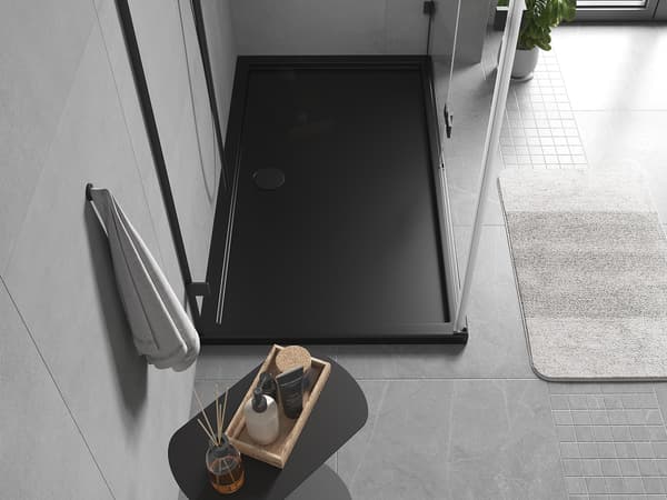Mexen Flow rektangulær brusekar slim 140 x 95 cm, sort mat - 46R709514
