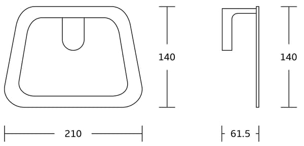 Mexen Lea håndklædeholder, krom - 7026032-00