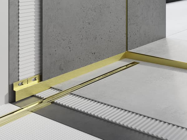 Mexen Line-B duschlist för front 180 cm, guld borstad - 185503180U