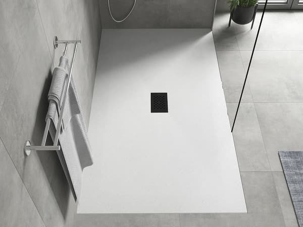 Mexen Hugo rektangulær bruserbakke SMC 150 x 100 cm, hvid, sort dække - 42101015-B
