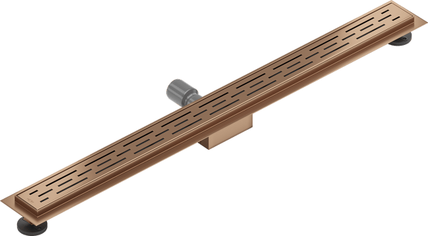 Mexen Flat M01 lineær afløb 100 cm, børstet kobber - 1C20100-15