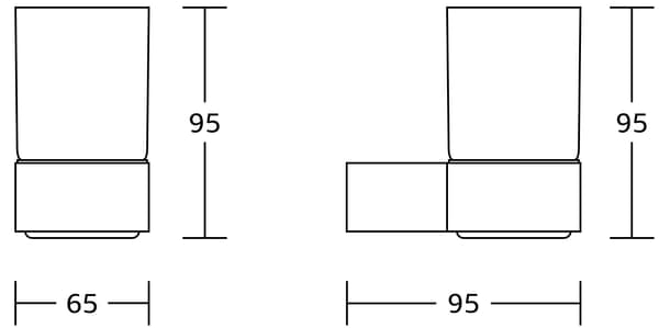 Mexen Base hammasharjakuppi, kromi - 7088238-00