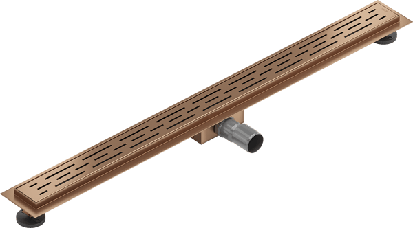 Mexen Flat M01 lineær afløb 80 cm, børstet kobber - 1C20080-15