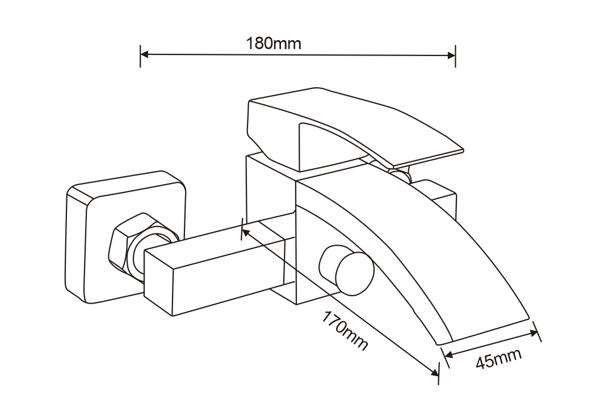 Mexen Libra R77 badekarssæt, krom - 745103R77-00
