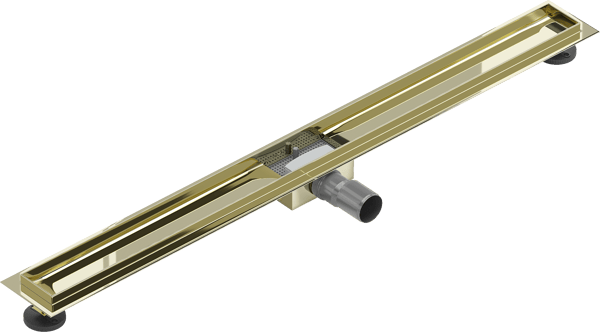 Mexen Flat korpus til lineær afløb 90 cm, guld - 1515090