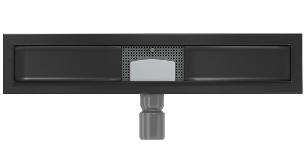 Mexen Flat kropus til 60 cm linjeafløb, sort - 1715060
