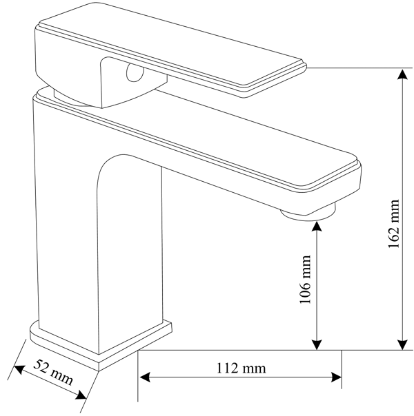 Mexen Mino vaskarmatur, sort - 72400-70