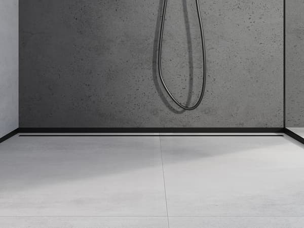 Mexen Line-B frontalskinne til brusekar 130 cm, sort - 187003130U