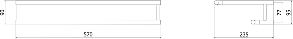 Mexen Loop pyyheteline, harjattu kupari - 70A71081-65