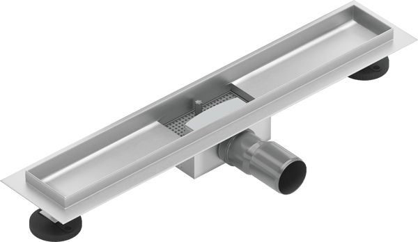 Mexen Flat korpus til lineær afløb 50 cm, inox - 1015050