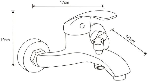 Mexen Fabia DB72 badkarsset, krom - 746503DB72-00