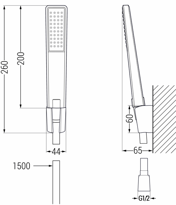 Mexen Lynx R72 badekar sæt, sort - 745913R72-70
