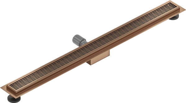 Mexen Flat M33 lineær afløb 100 cm, børstet kobber - 1C33100-15