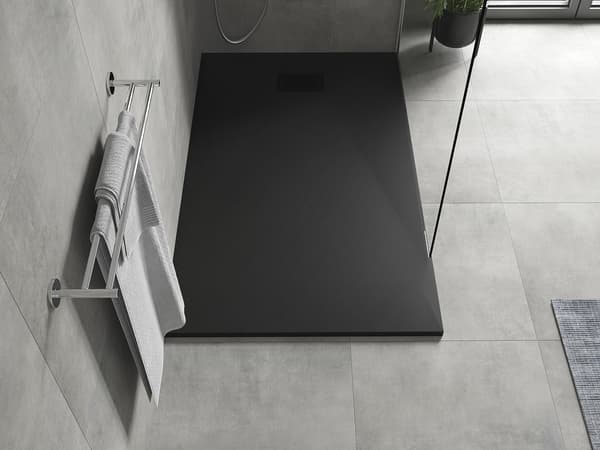 Mexen Hugo rektangulær brusebund SMC 140 x 90 cm, sort, dæksel sort - 42709014-B