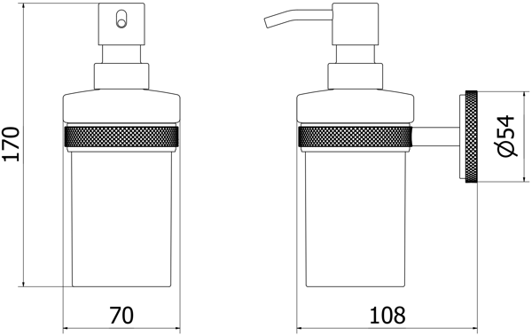 Mexen Gravo sæbedispenser, rosa guld - 70A93058-60