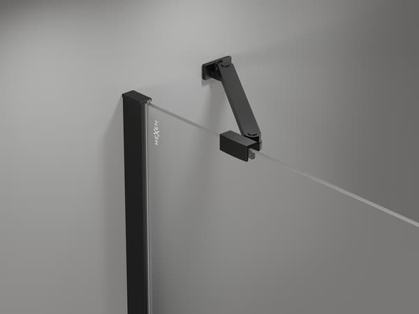 Mexen Mist dør til bruser 70 cm, transparent, sort - 8A4-070-000-70-00