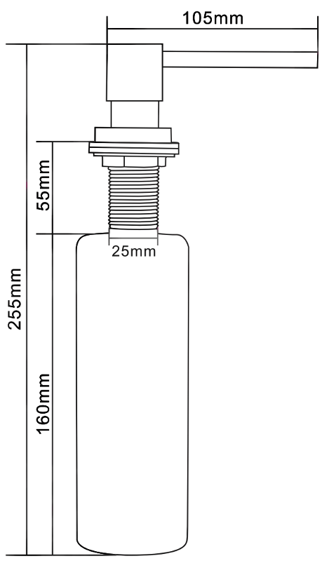 Mexen dispenser til vask, sort - 6605320-70