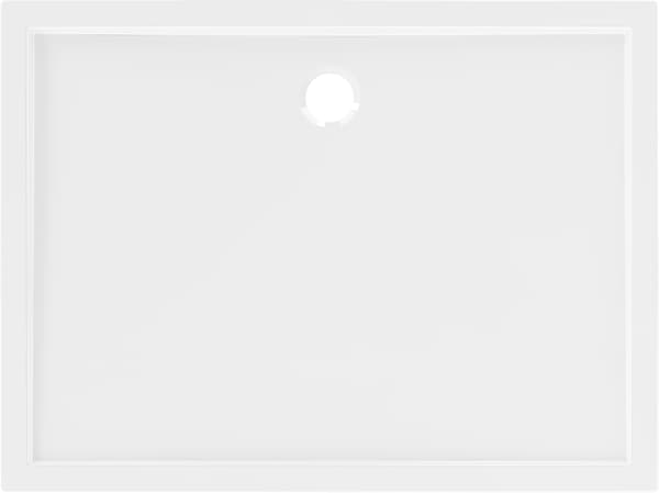 Mexen Flow rektangulær bruser slim 90 x 70 cm, hvid glans - 46R107090