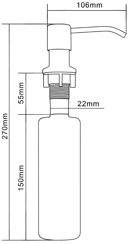 Mexen dispenser til vask, hvid - 6601320-20
