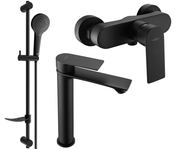 Mexen Royo DF05 duschset, svart - 72214DF05-70