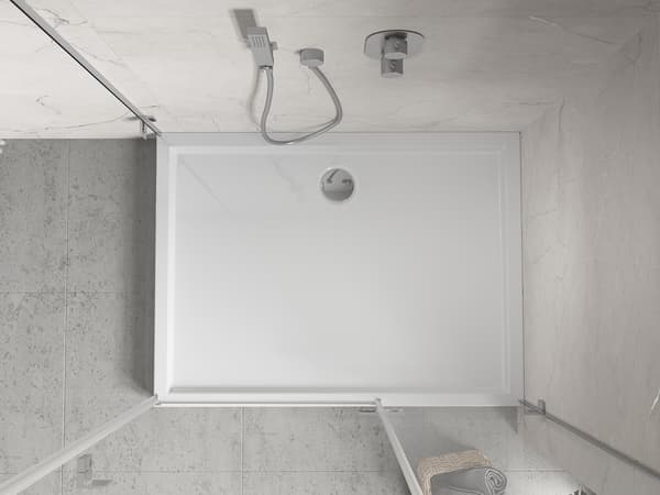 Mexen Flow+ rektangulär duschbricka 100 x 90 cm, vit glans - 46R109010H