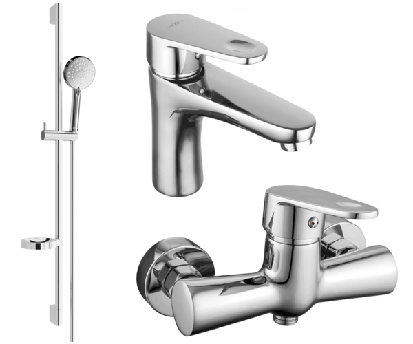 Mexen Kama DS75 duschset, krom - 72504DS75-00