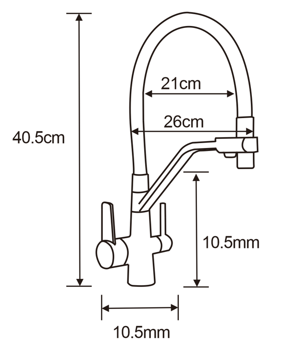 Mexen Duo køkkenbatteri, sort - 671701-70