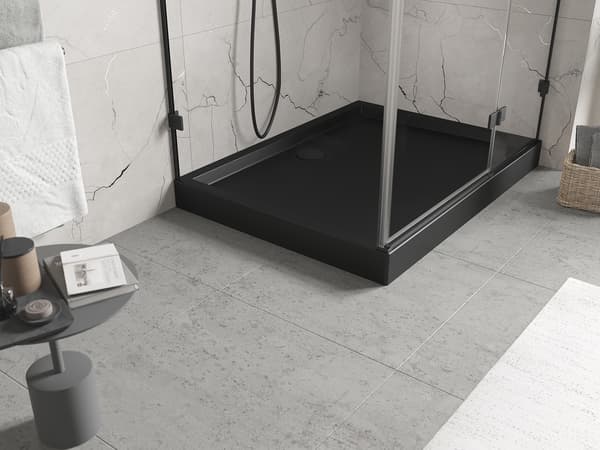 Mexen Flow+ rektangulær brusekar 100 x 90 cm, sort mat - 46R709010H