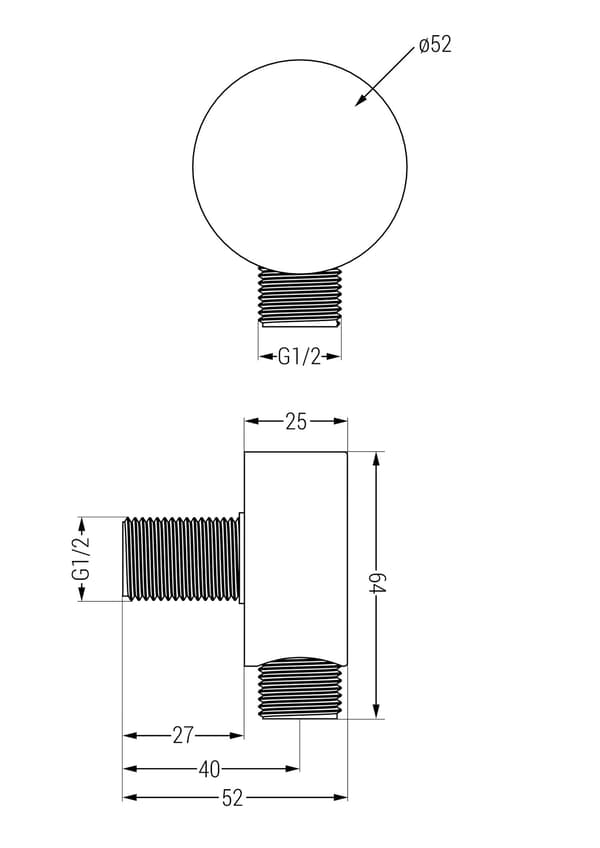 Mexen kulmaliitin, kromi - 79346-00