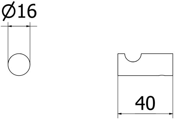 Mexen Loop håndklædekrog (2 stk.), guld - 70A71010-50