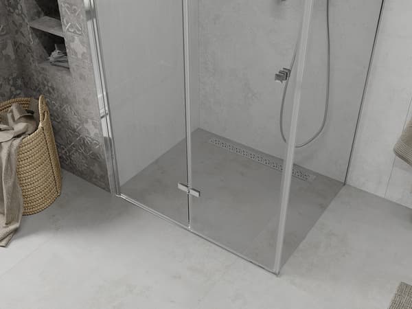 Mexen Lima vikbart duschkabin 110 x 80 cm, transparent, krom - 856-110-080-01-00
