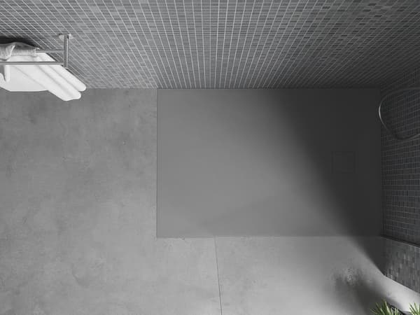 Mexen Bert rektangulær brusebund SMC 100 x 80 cm, grå - 4K618010