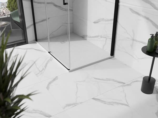 Mexen Stone+ rektangulär kompositduschbricka 100 x 70 cm, vit - 44107010