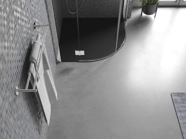 Mexen Bert halvrund brusekar SMC 80 x 80 cm, sort - 4KR708080