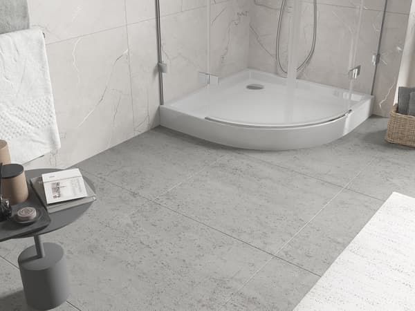 Mexen Flow+ halvcirkelformat duschkar 90 x 90 cm, vit glans - 46Q109090H
