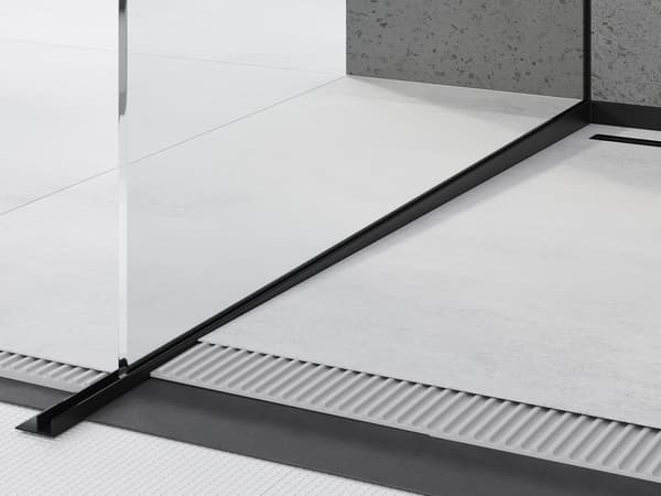 Mexen Line-B glasafløbsprofil 180 cm venstre, sort - 187004180L