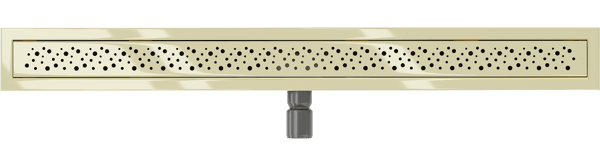 Mexen Flat M12 lineær afløb 100 cm, guld - 1521100-15