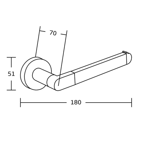 Mexen Tiber WC-paperiteline, kromattu - 7050533-00